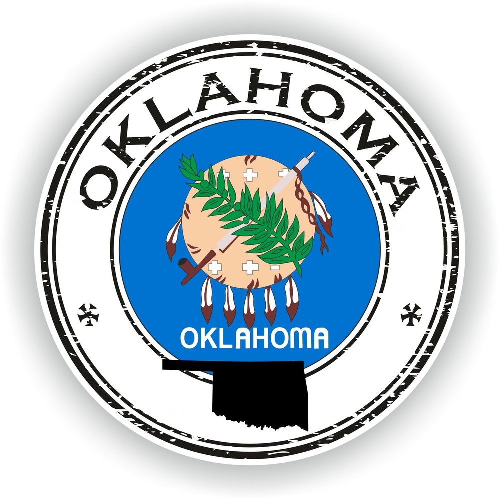 Oklahoma Seal Round Flag