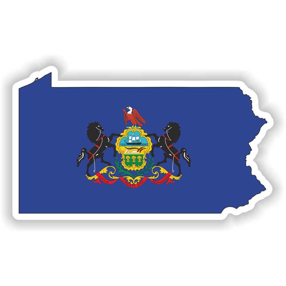 Pennsylvania Map Flag