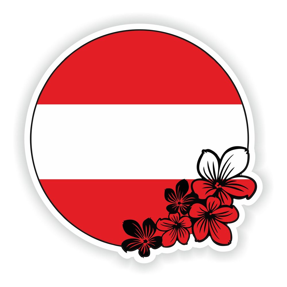 Austria Round Flag