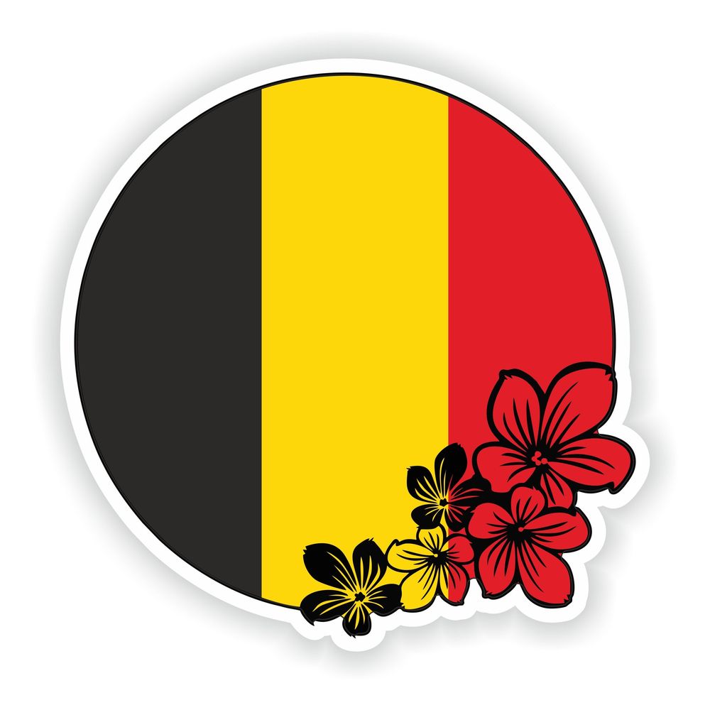 Belgium Round Flag
