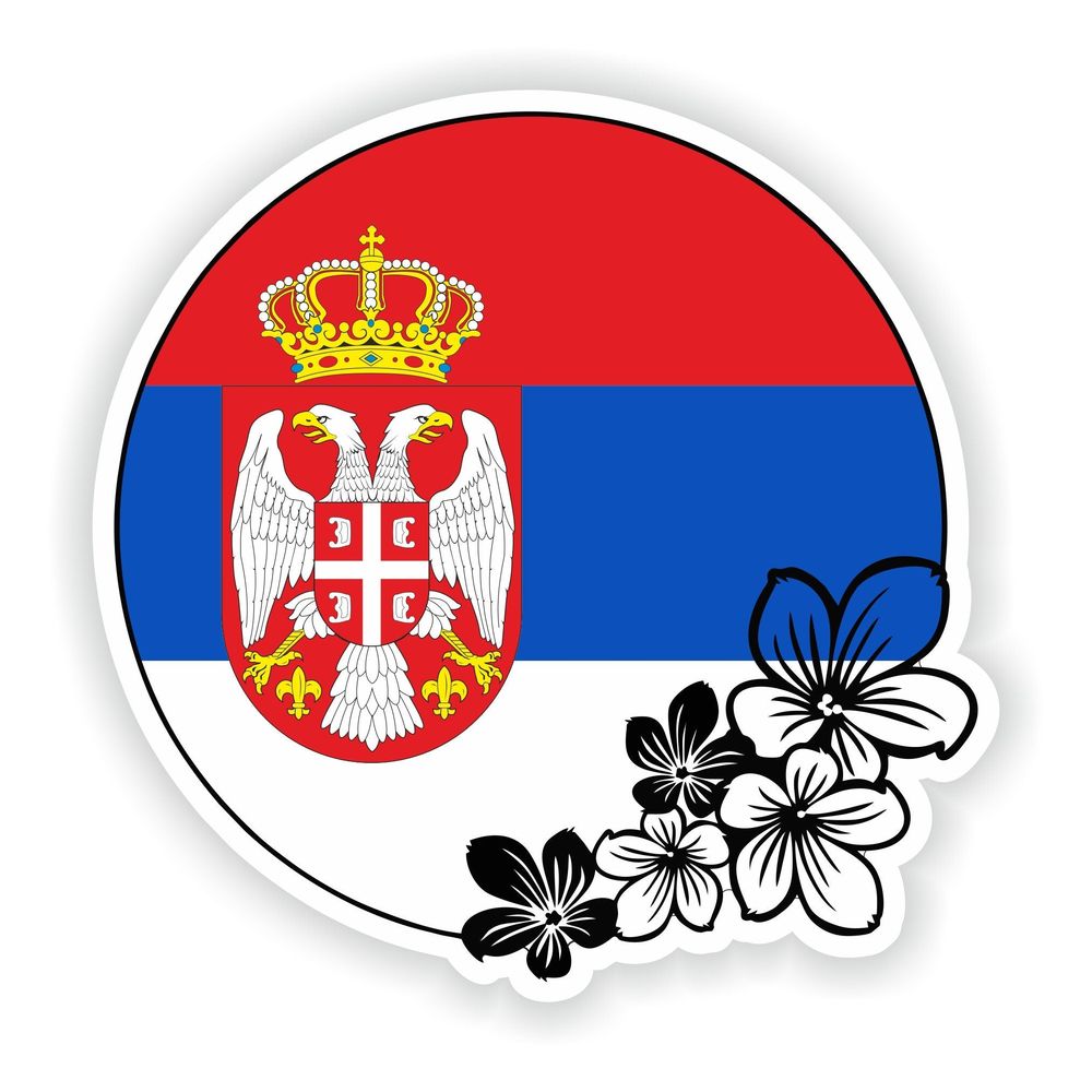 Serbia Round Flag