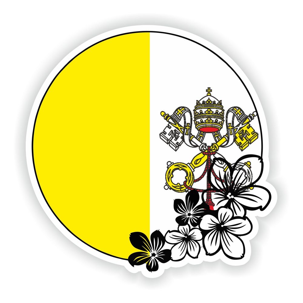 Vatican Round Flag