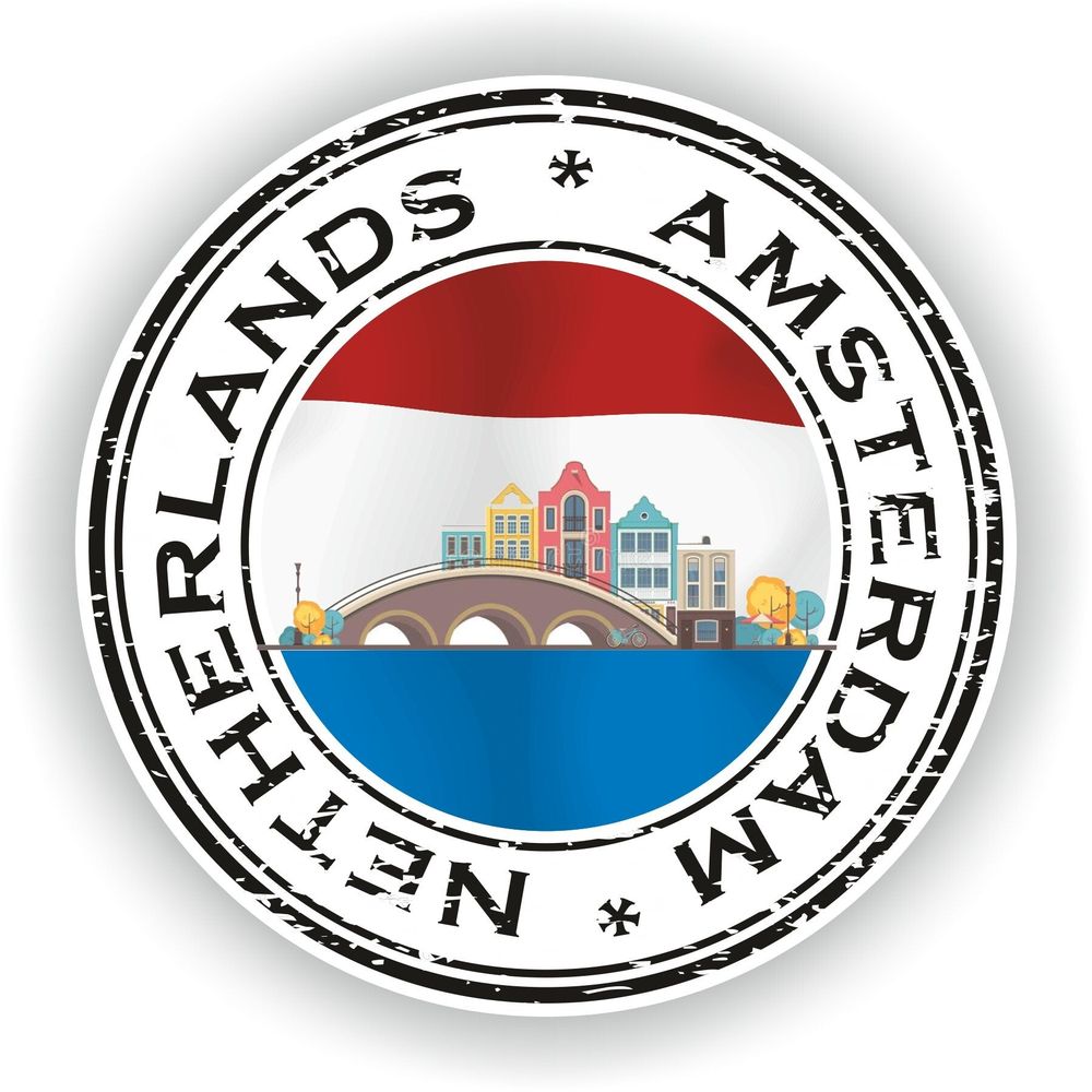 Netherlands Amsterdam #02 Seal Round Flag