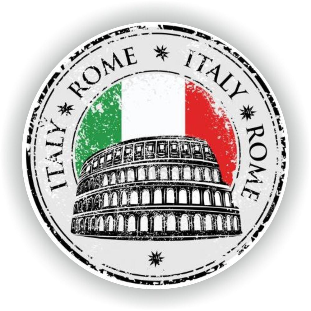Rome Italy Seal Round Flag