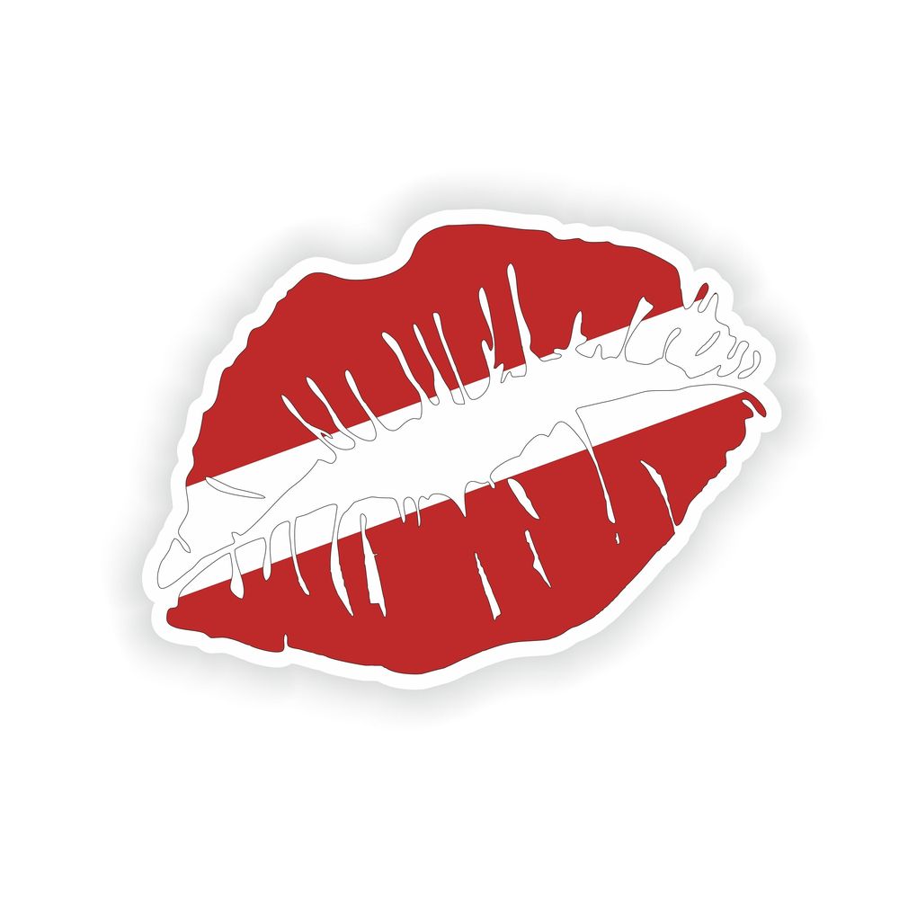 Lips Latvia Flag