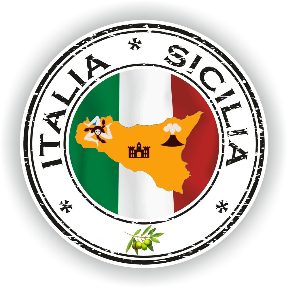 Italia Sicilia #02 Seal Round Flag