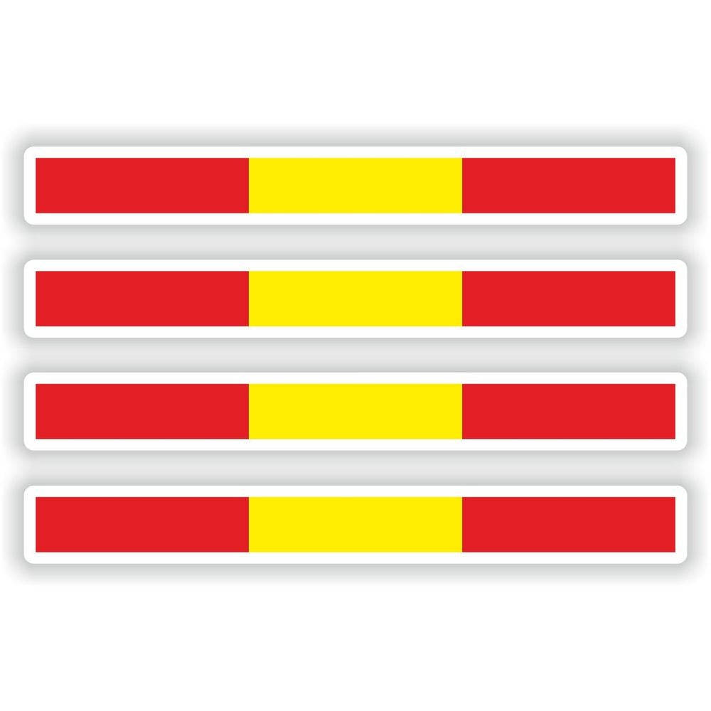 4 x Flag Stripes Spain Spanish