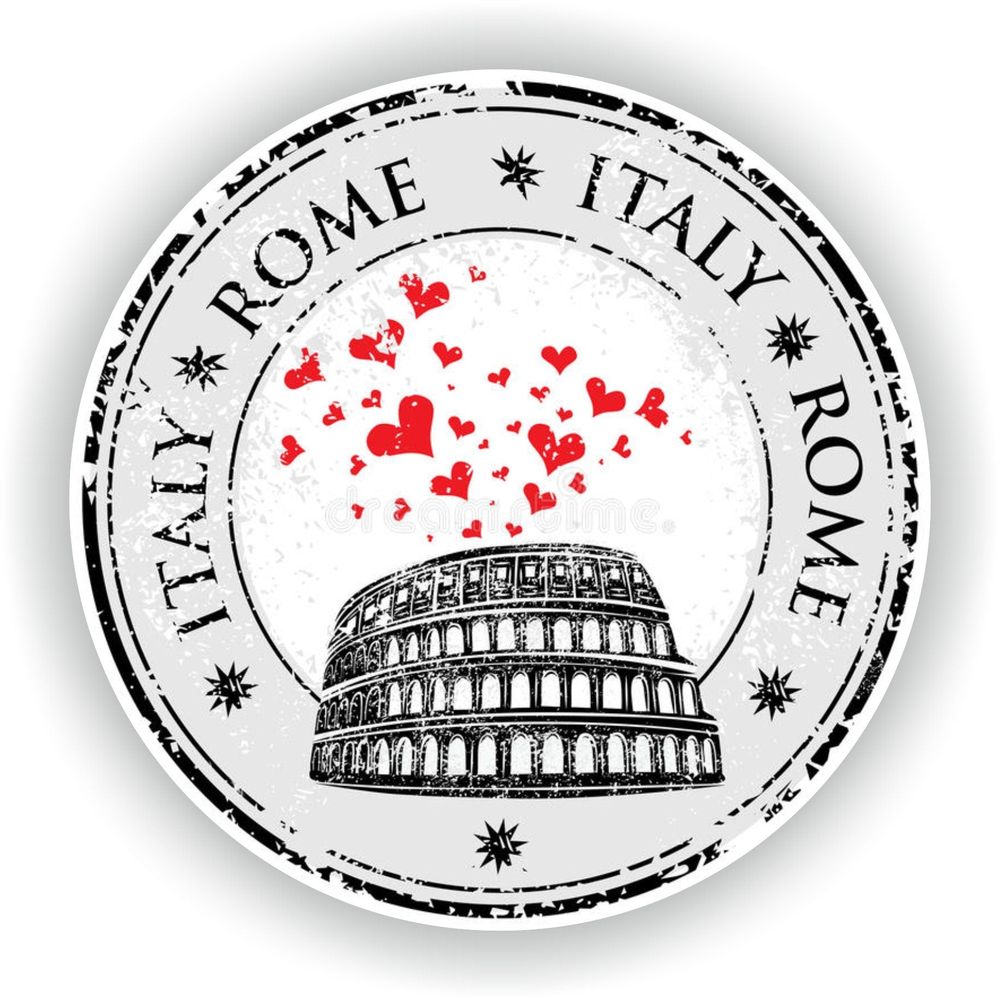 Rome Italy #02 Seal Round Flag