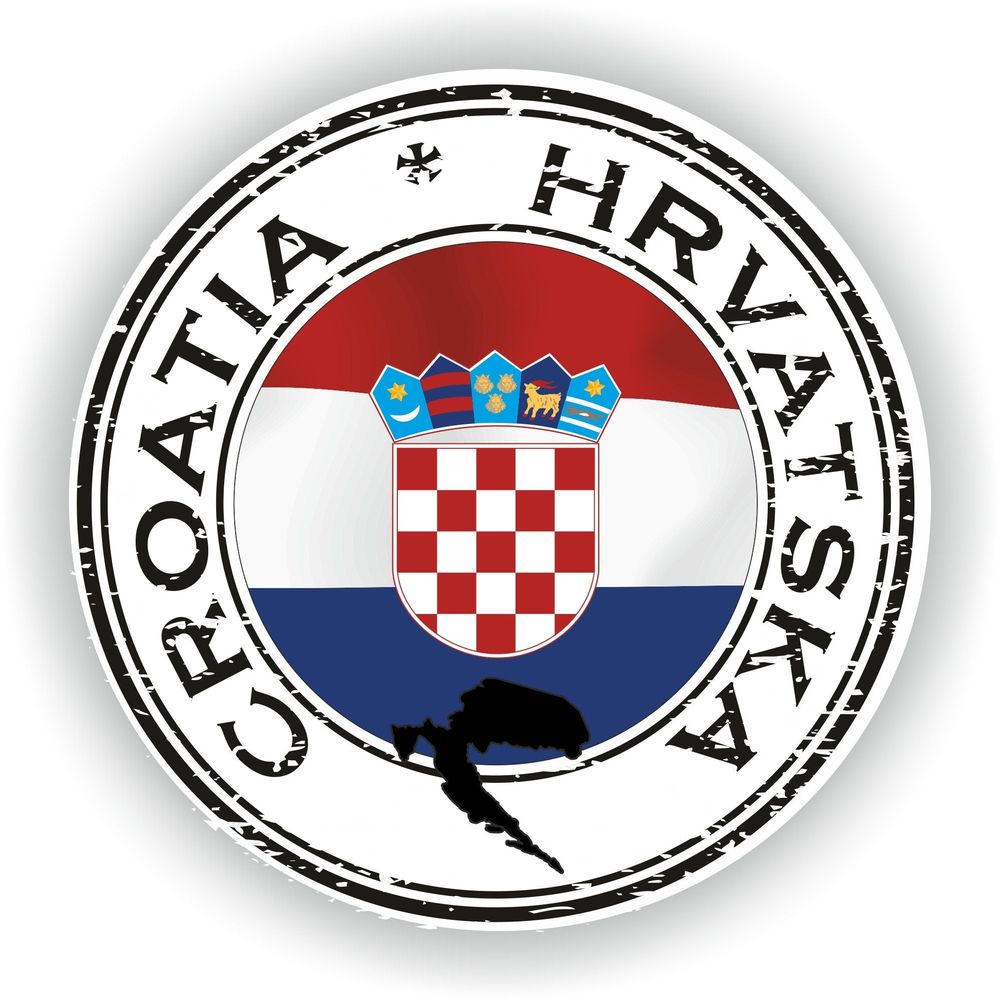 Croatia Hrvatska Seal Round Flag