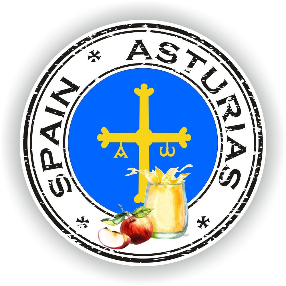 Spain Asturias Seal Round Flag