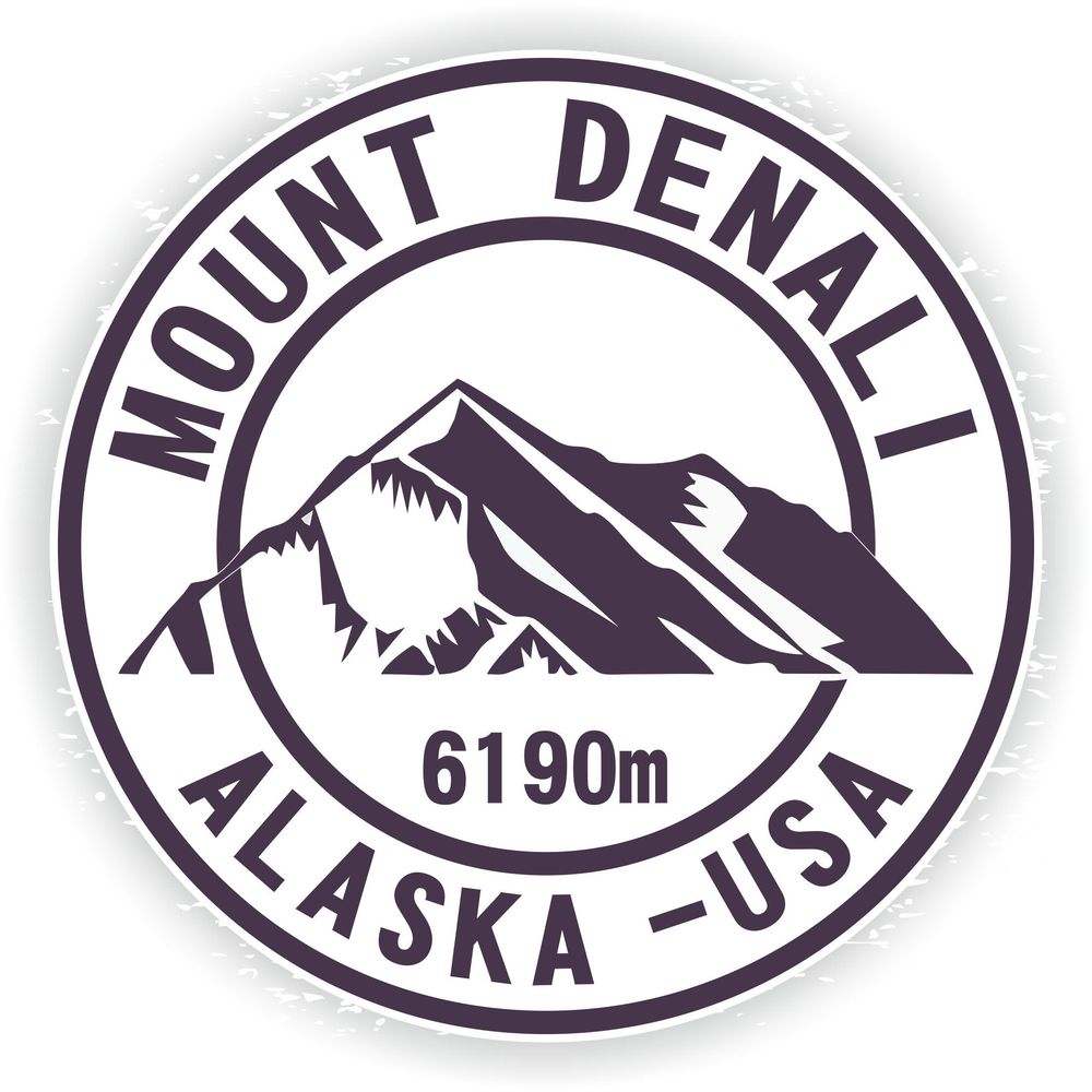 Denali Mount Stamp Mountains Vinyl