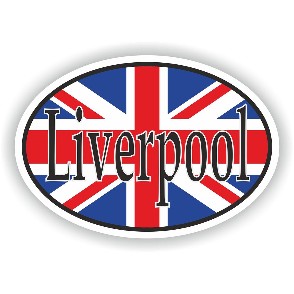 Liverpool United Kingdom UK City Country Code Oval With Flag