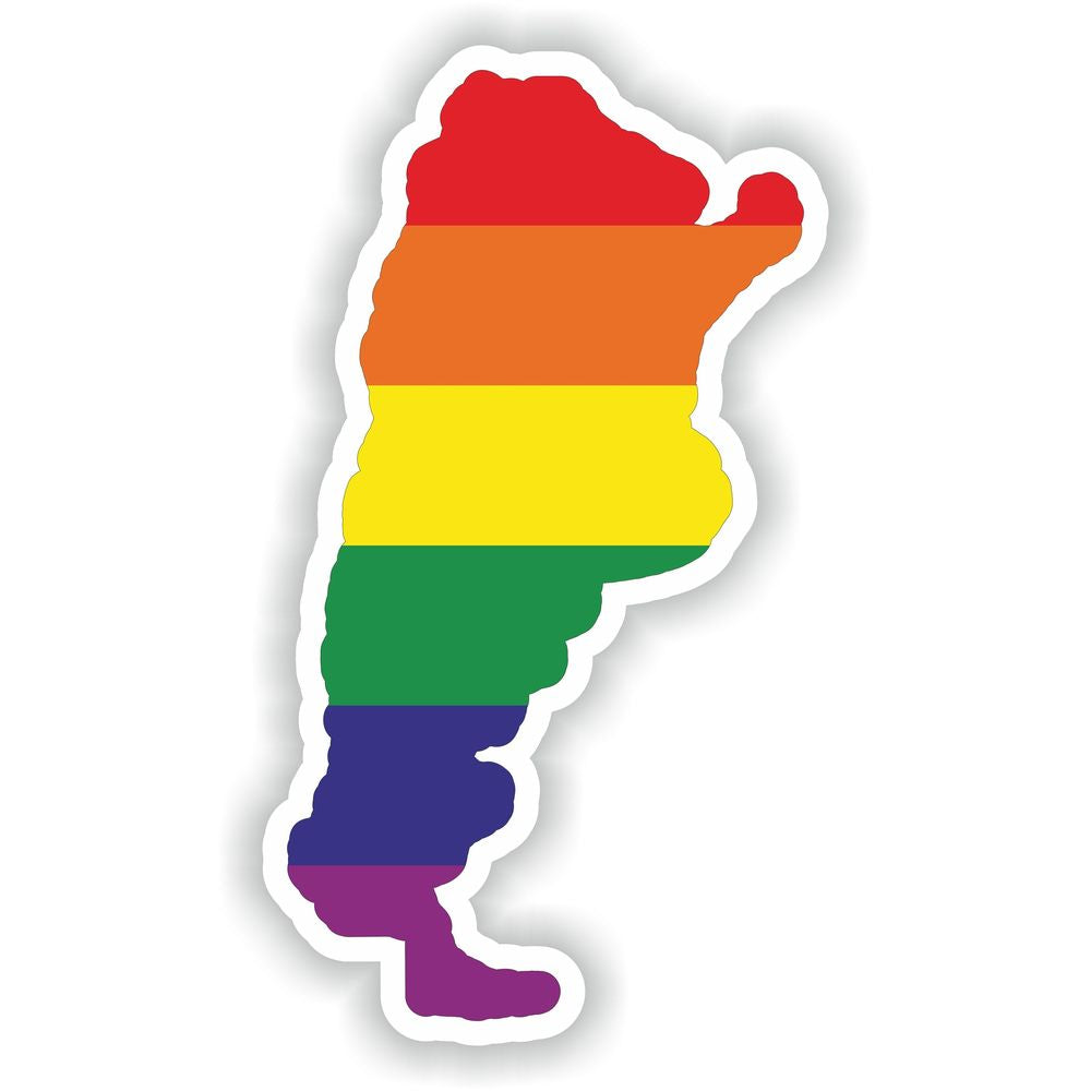 Argentina Gay Rainbow Map Flag