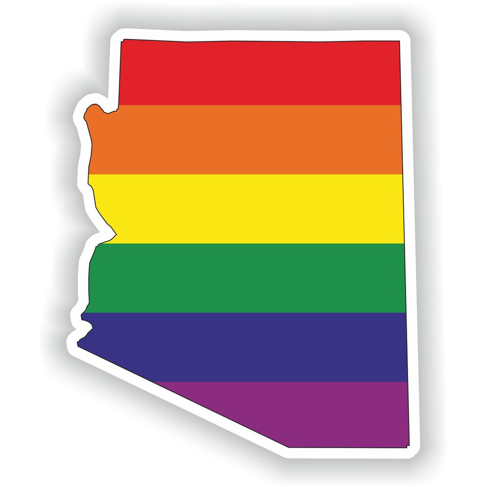 Arizona Gay Rainbow Map Flag