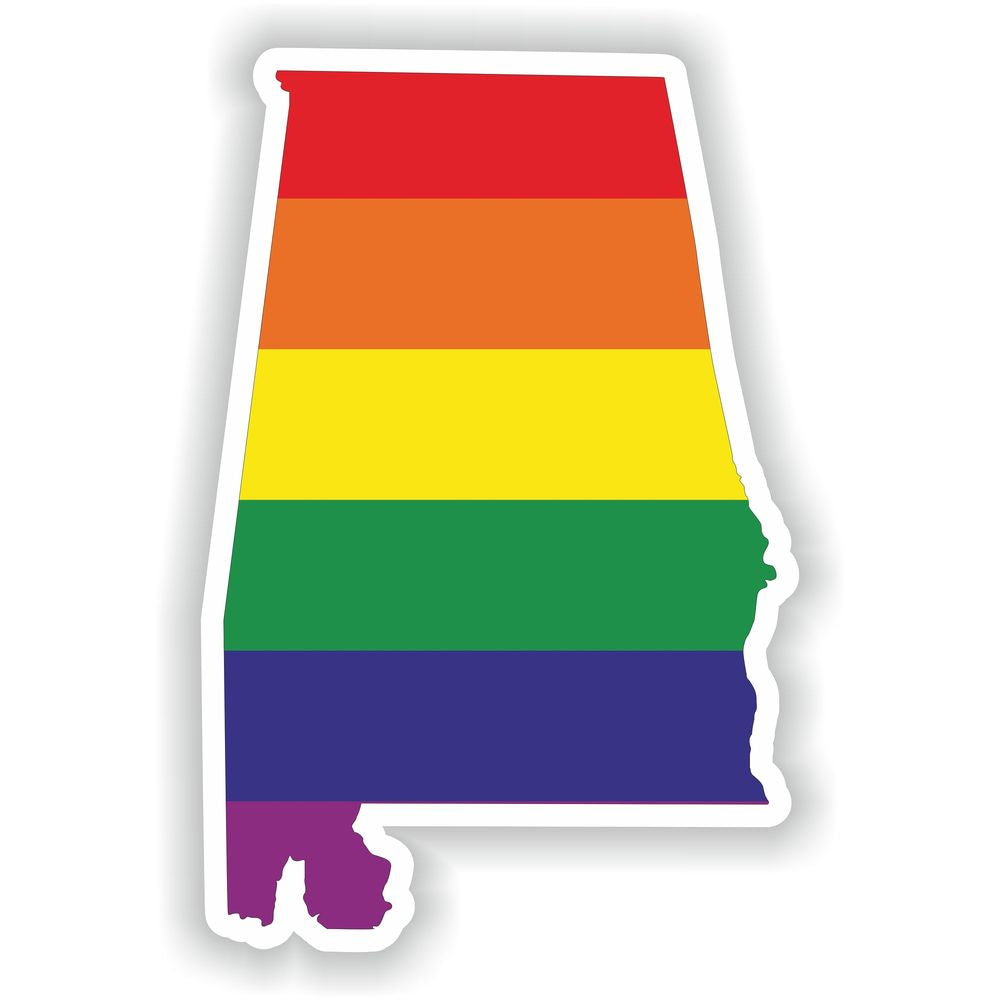 Alabama Gay Rainbow Map Flag