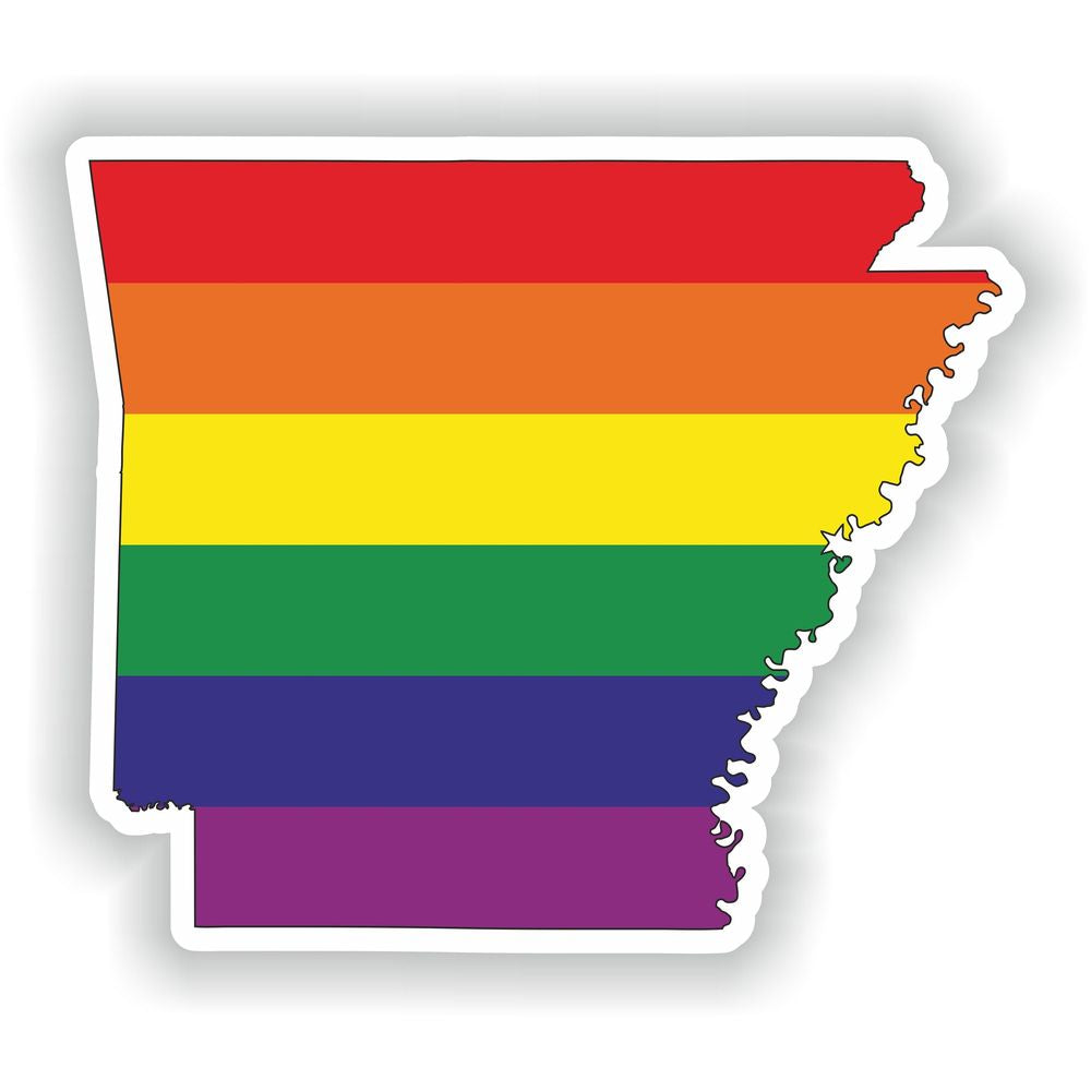 Arkansas Gay Rainbow Map Flag