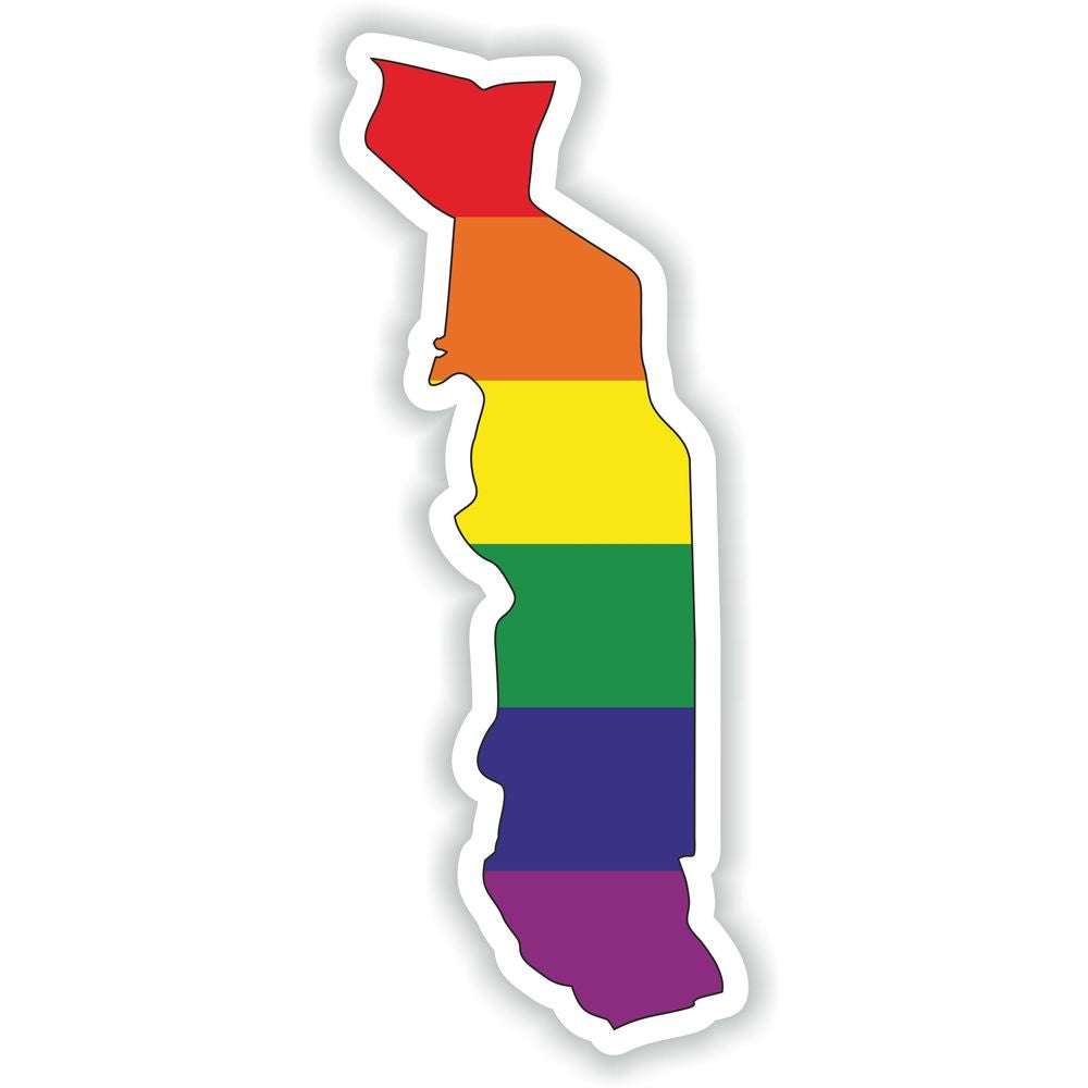 Togo Gay Rainbow Map Flag