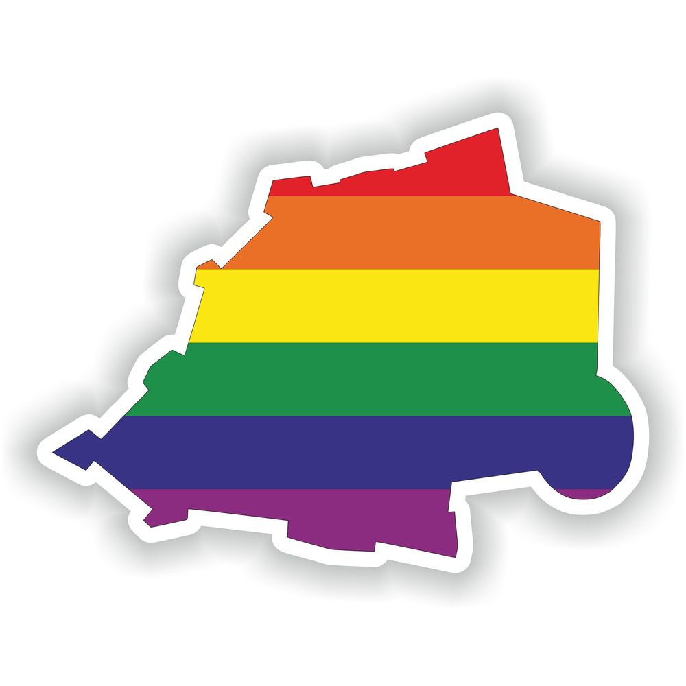 Vatican Gay Rainbow Map Flag