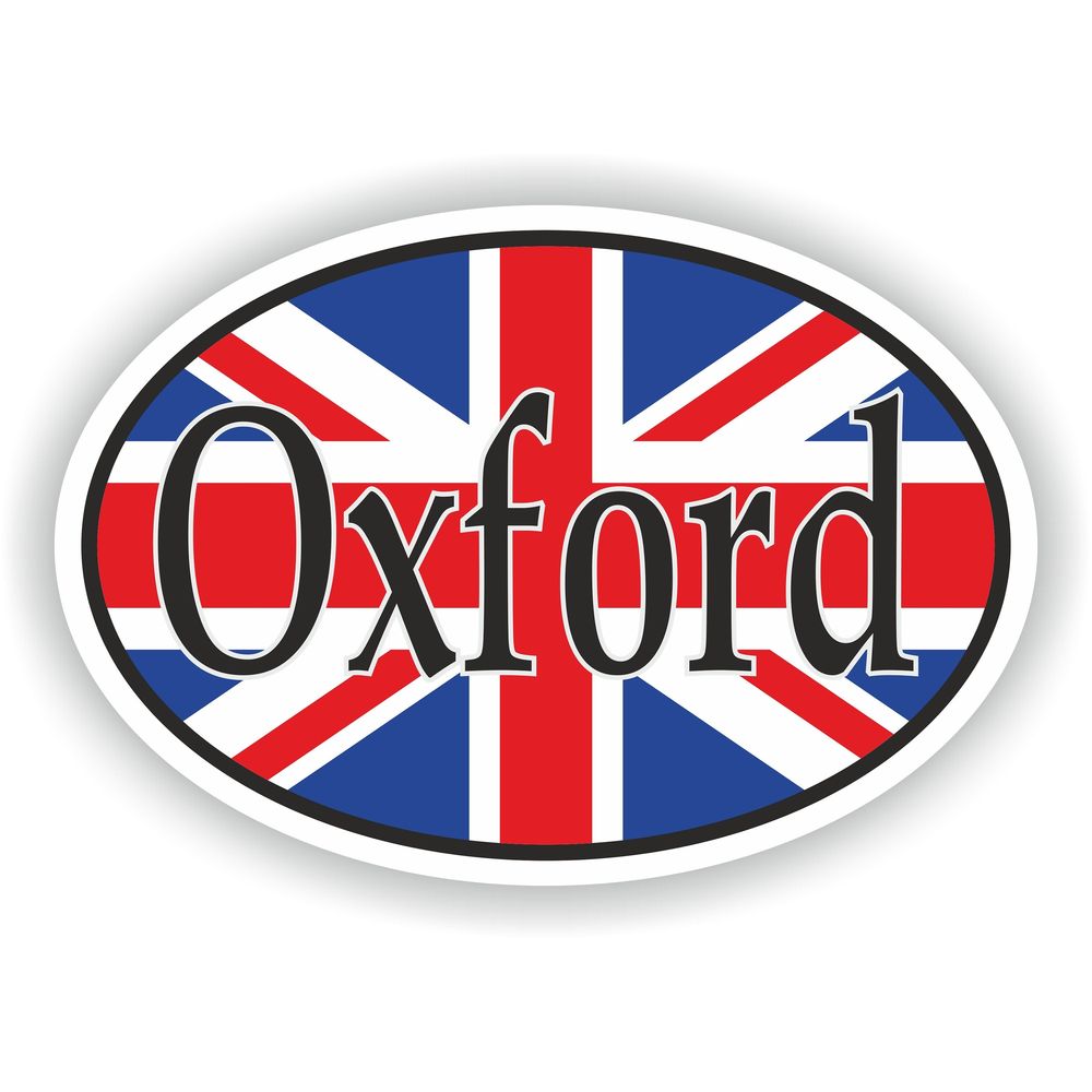Oxford United Kingdom UK City Country Code Oval With Flag