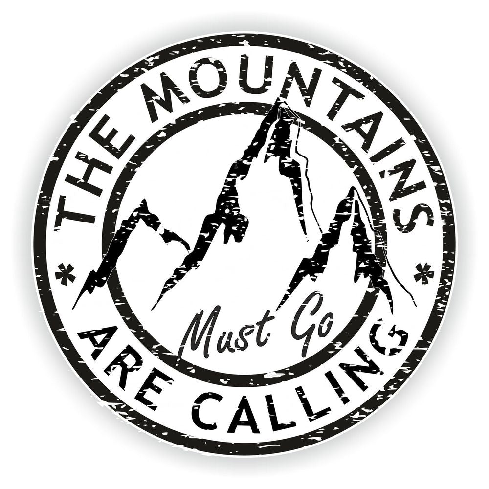 The Mountains Are Calling Vinyl Ski Snowboard Climbing