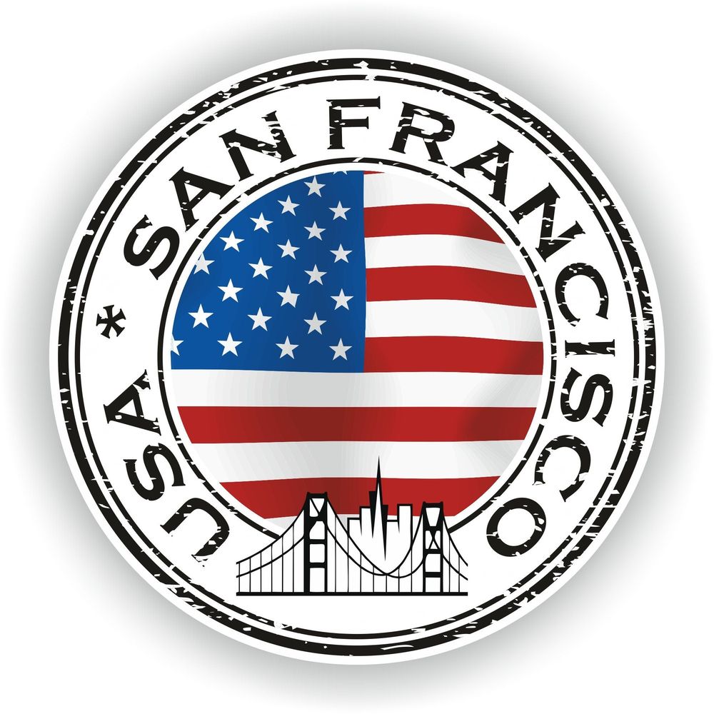 USA San Francisco United States Seal Round Flag