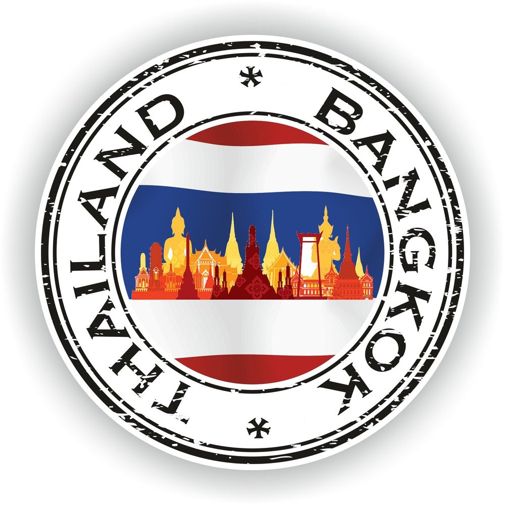 Thailand Bangkok Seal Round Flag