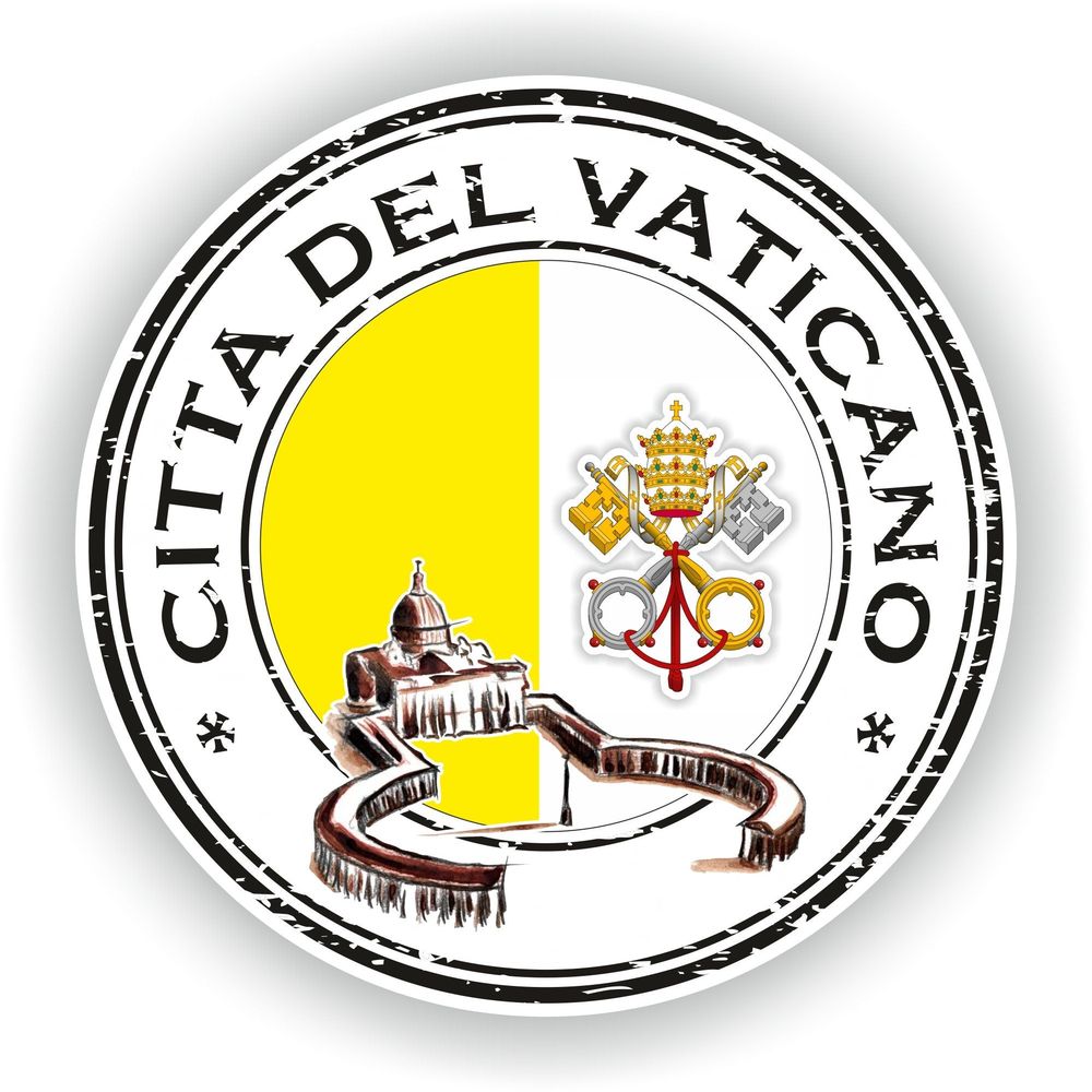 Vaticano #01 Vatican Seal Round Flag