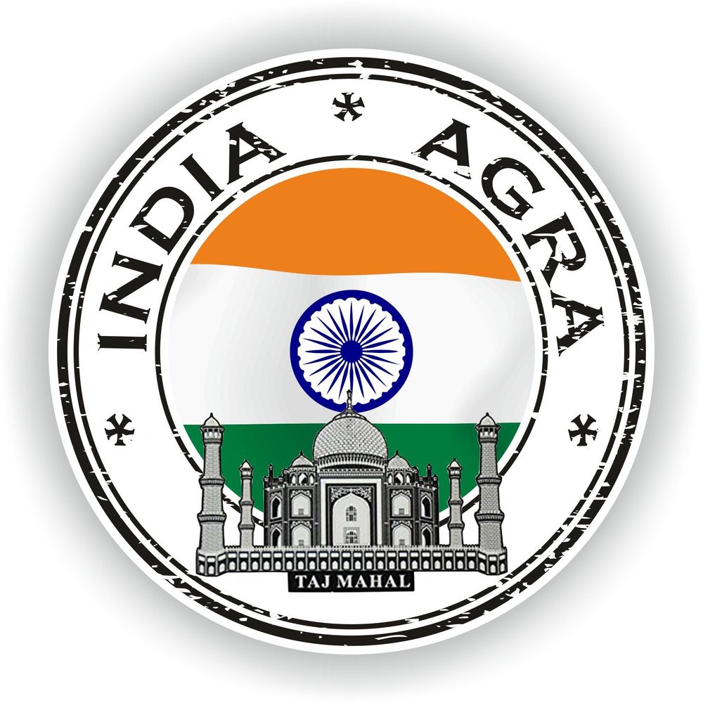 India Agra Seal Round Flag