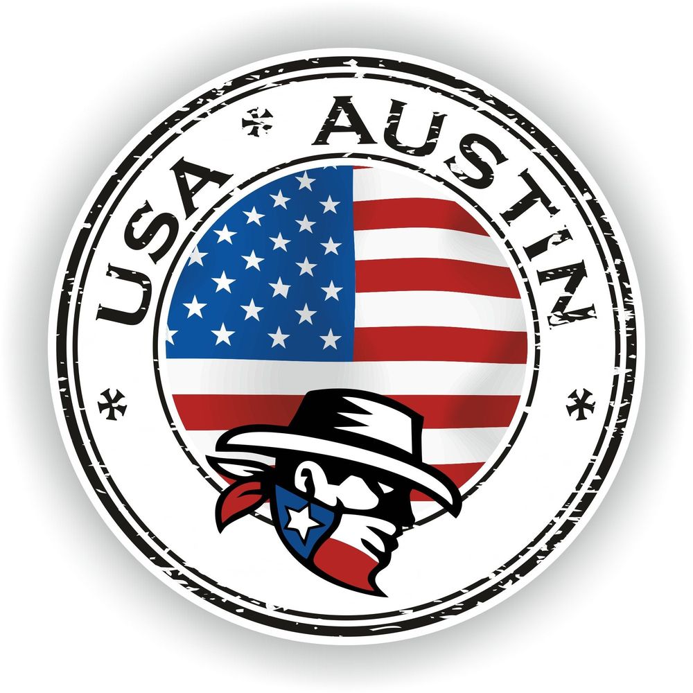 USA Austin United States Seal Round Flag