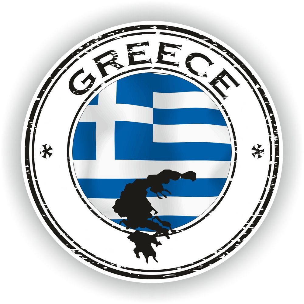 Greece Seal Round Flag