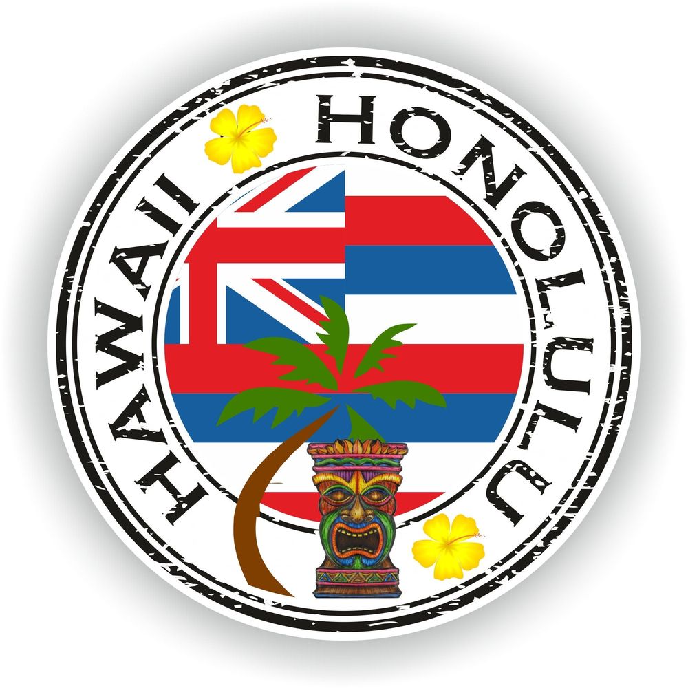 Hawaii Honolulu #04 Seal Round Flag