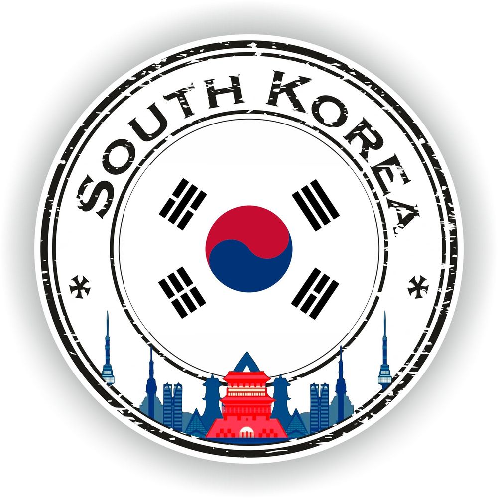 South Korea Seal Round Flag