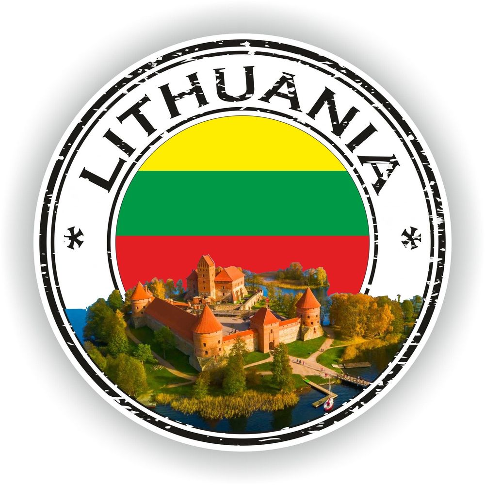 Lithuania Seal Round Flag