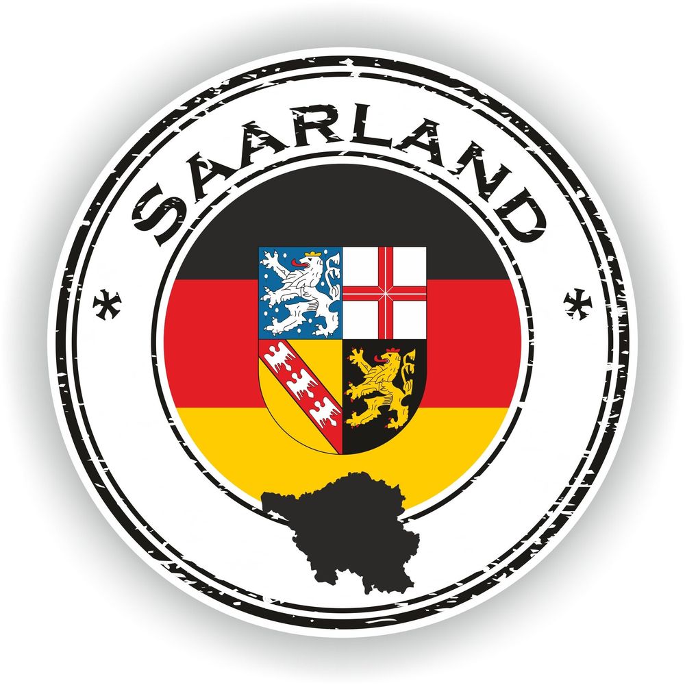 Saarland Germany Seal Round Flag
