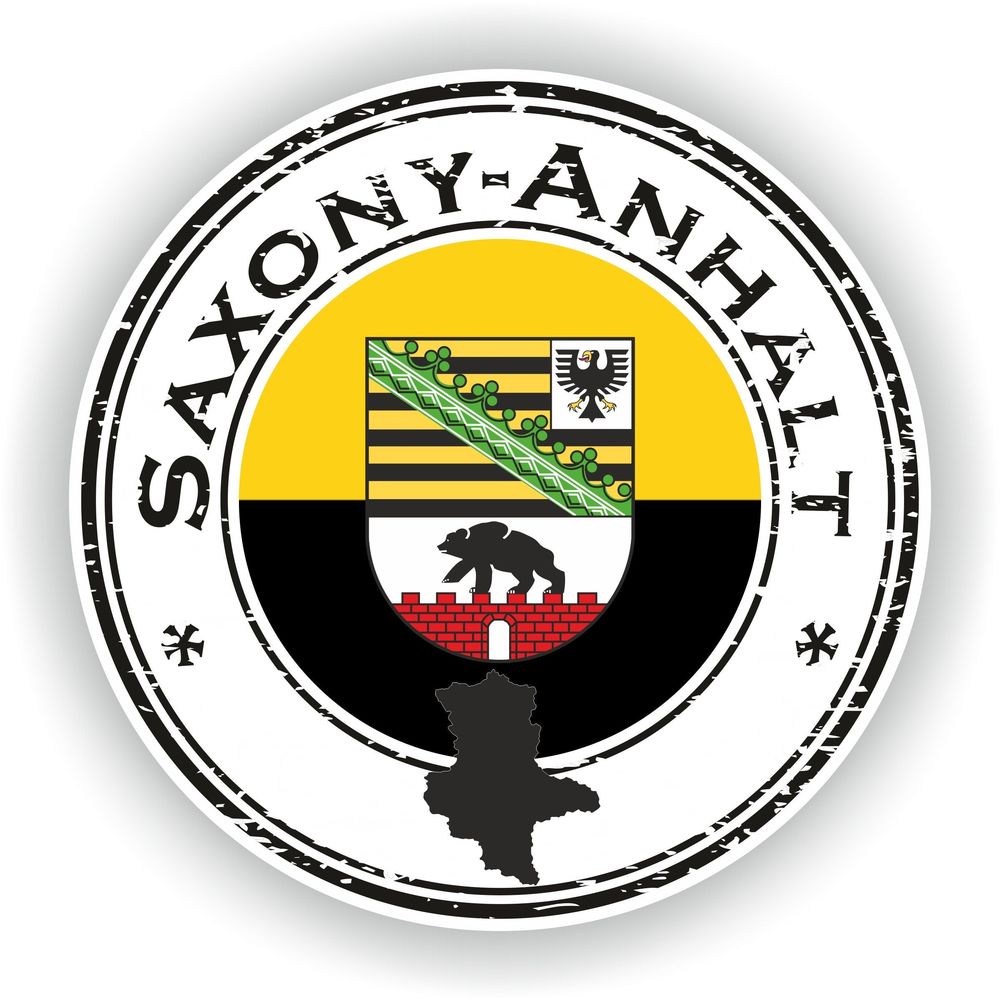Saxony-Anhalt Germany Seal Round Flag