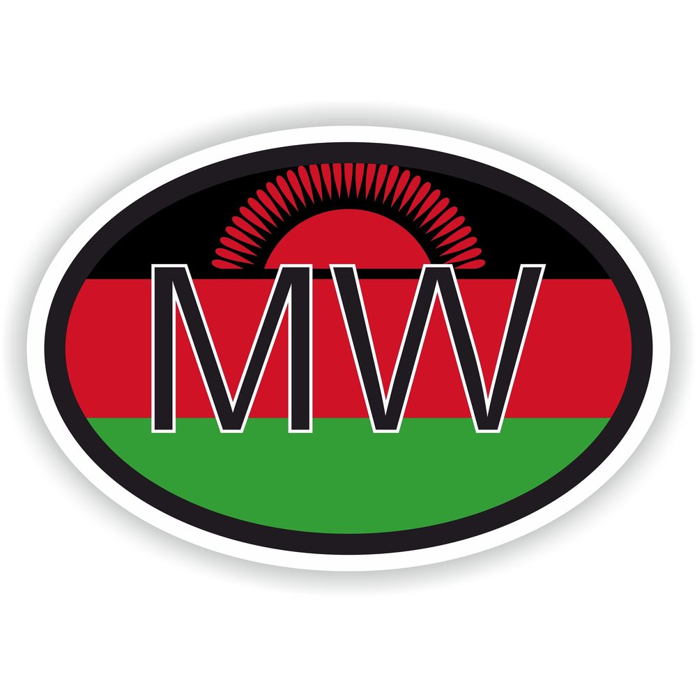 Malawi Country Code Oval With Flag