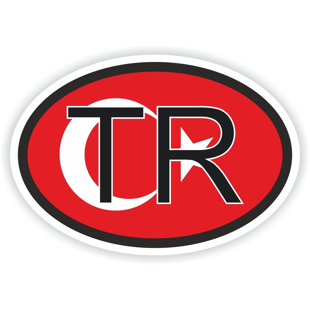 Turkey Country Code Oval With Flag