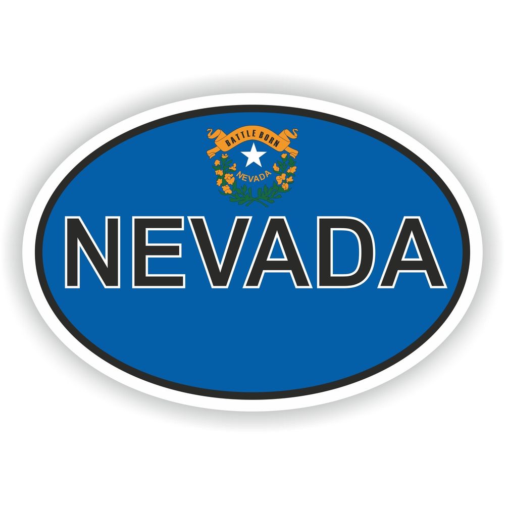 Nevada Country Code Oval With Flag