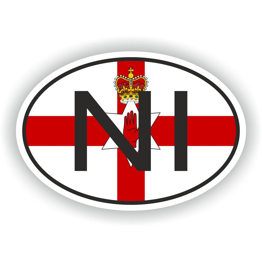 Northern Ireland Country Code Oval With Flag