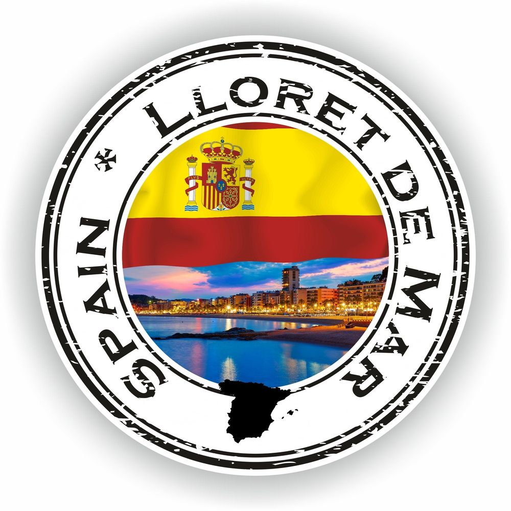 Spain Lloret De Mar Seal Round Flag