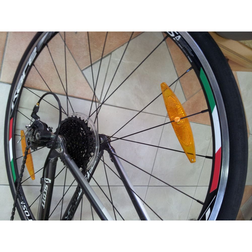 8 x Flag Stripes Italy Italian Tricolore Rim Bicycle For 700C Wheels Bike Cycling