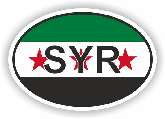 Syria Country Code Oval With Flag