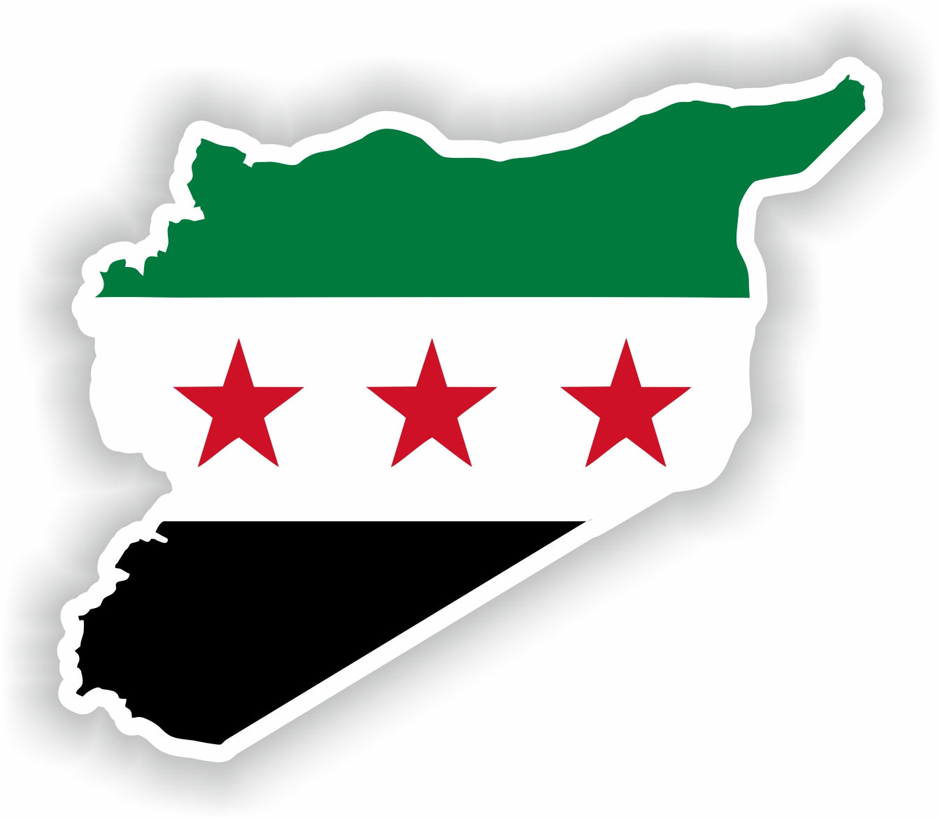 Syria Map Flag