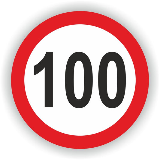 100-Speed Limit Sign