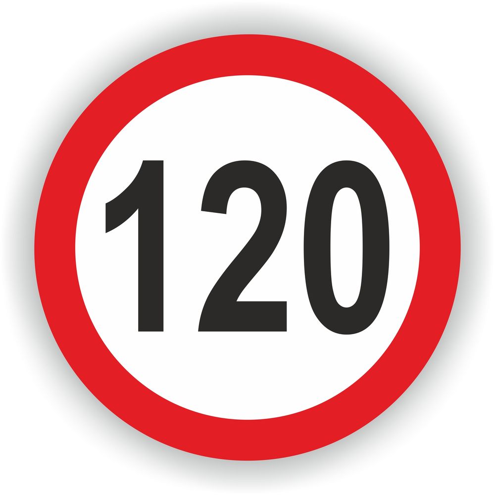 120-Speed Limit Sign