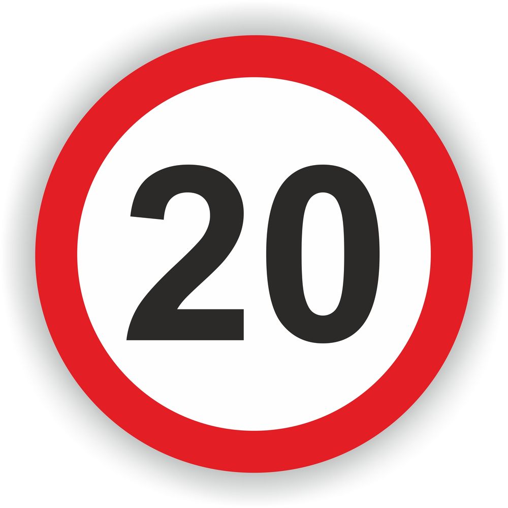 20-Speed Limit Sign