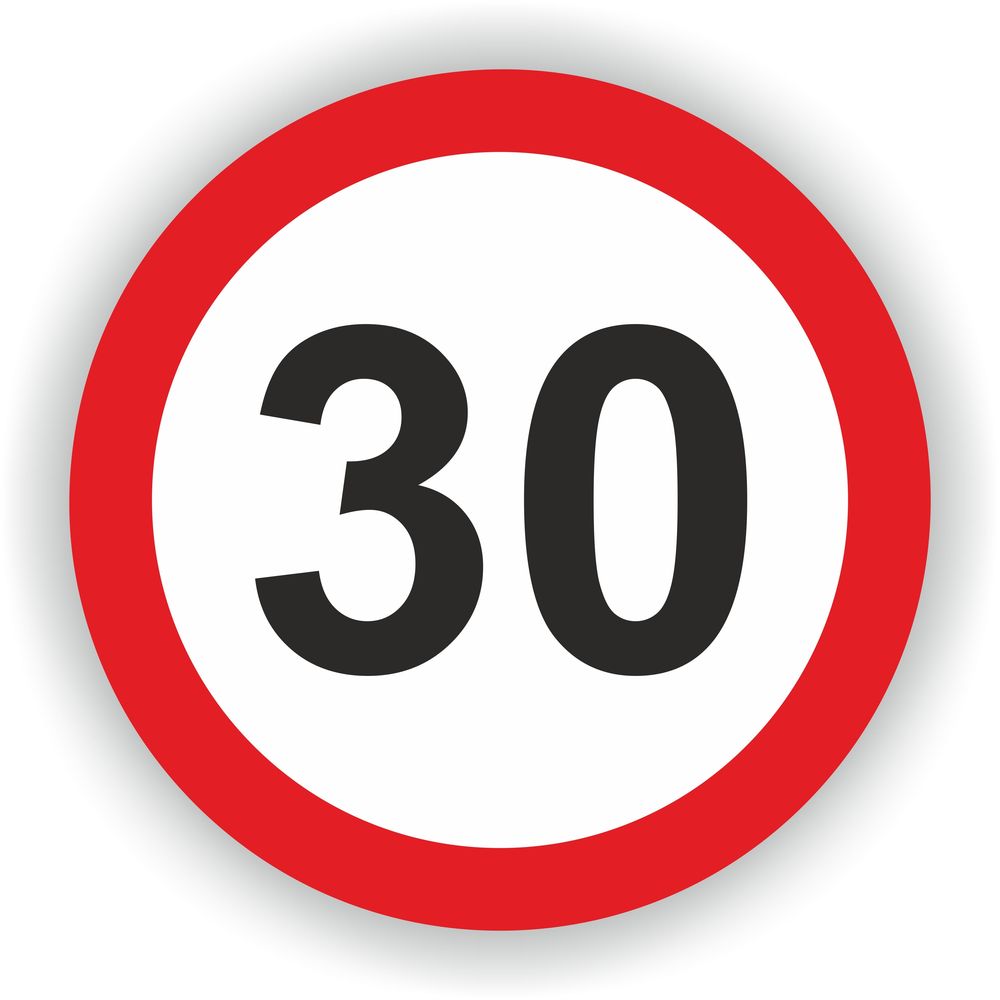 30-Speed Limit Sign