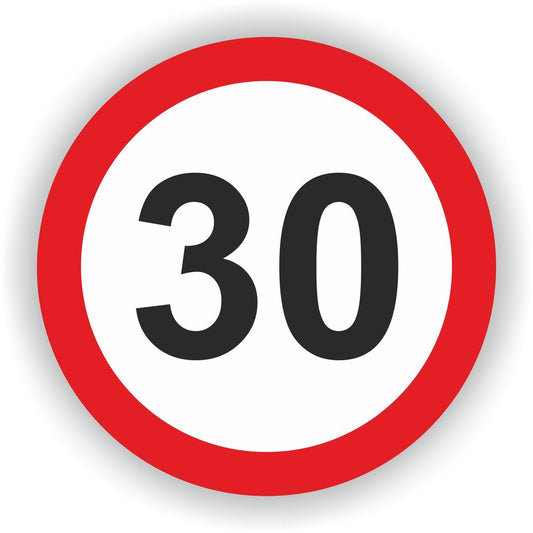 30-Speed Limit Sign