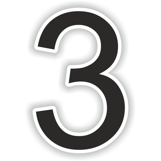 Number 3 Black
