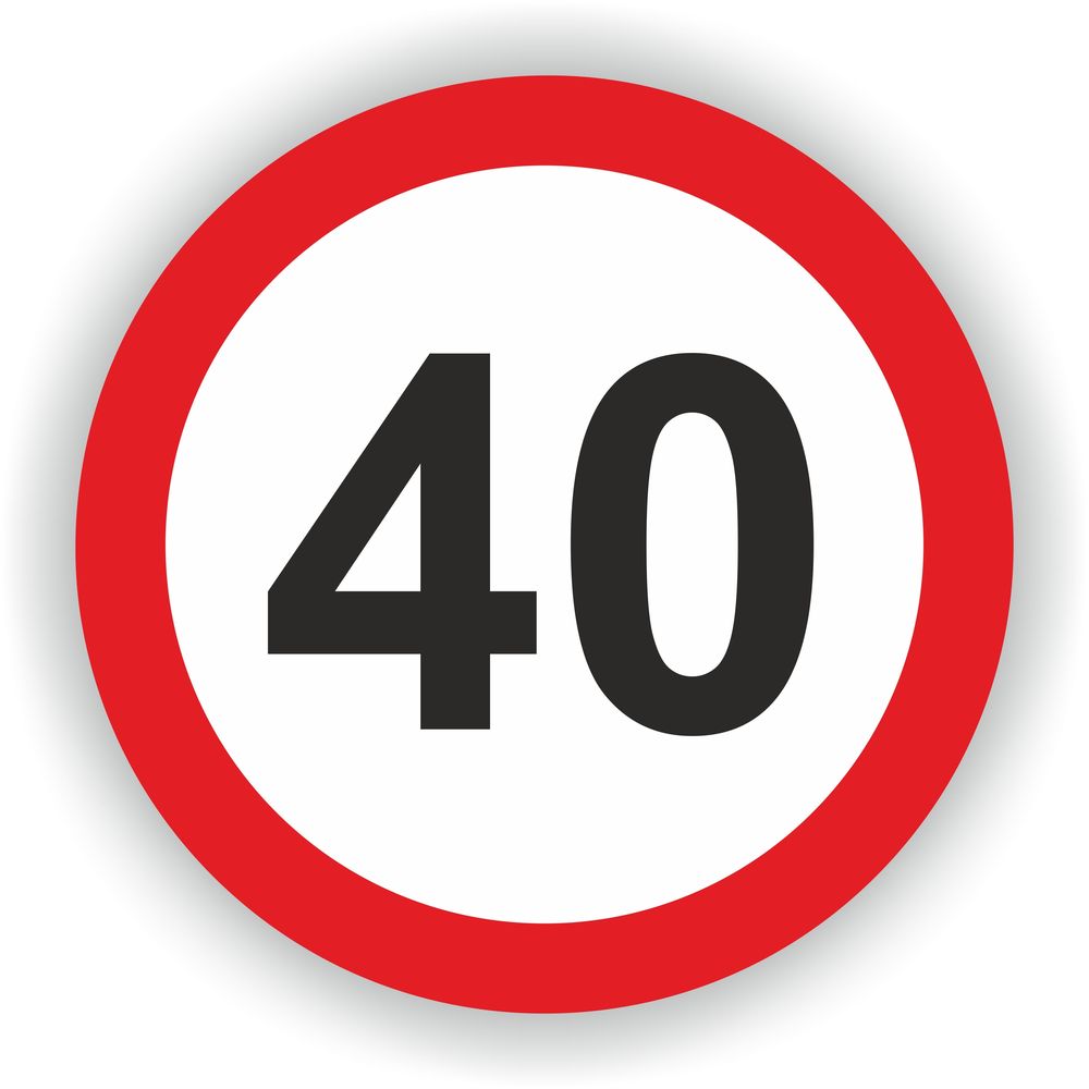 40-Speed Limit Sign